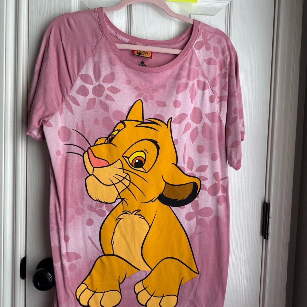 Disney Pink Simba adult Shirt dress